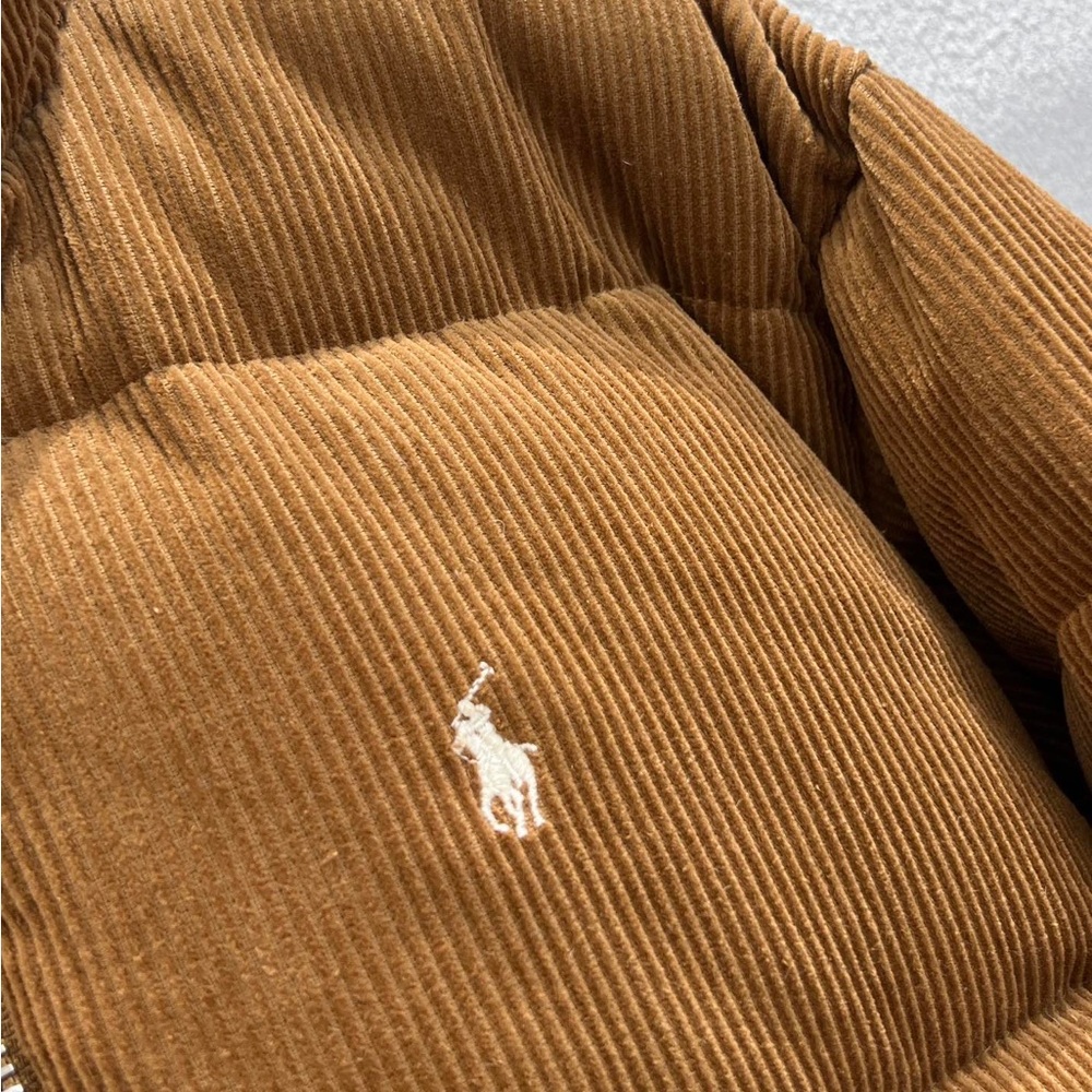 Polo by Ralph Lauren Chestnut Brown Corduroy Puffer Jacket - Picture 6 of 8